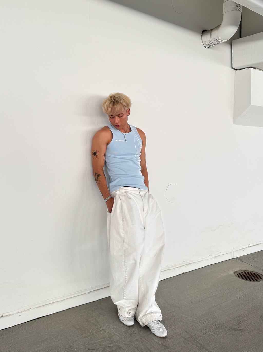 PRE-ORDER Ligne Script Tank Top Blue