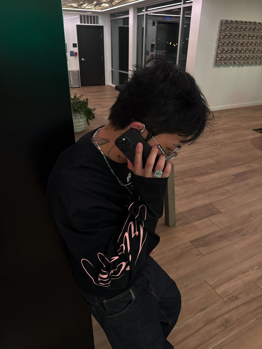 Ligne Script L/S Black