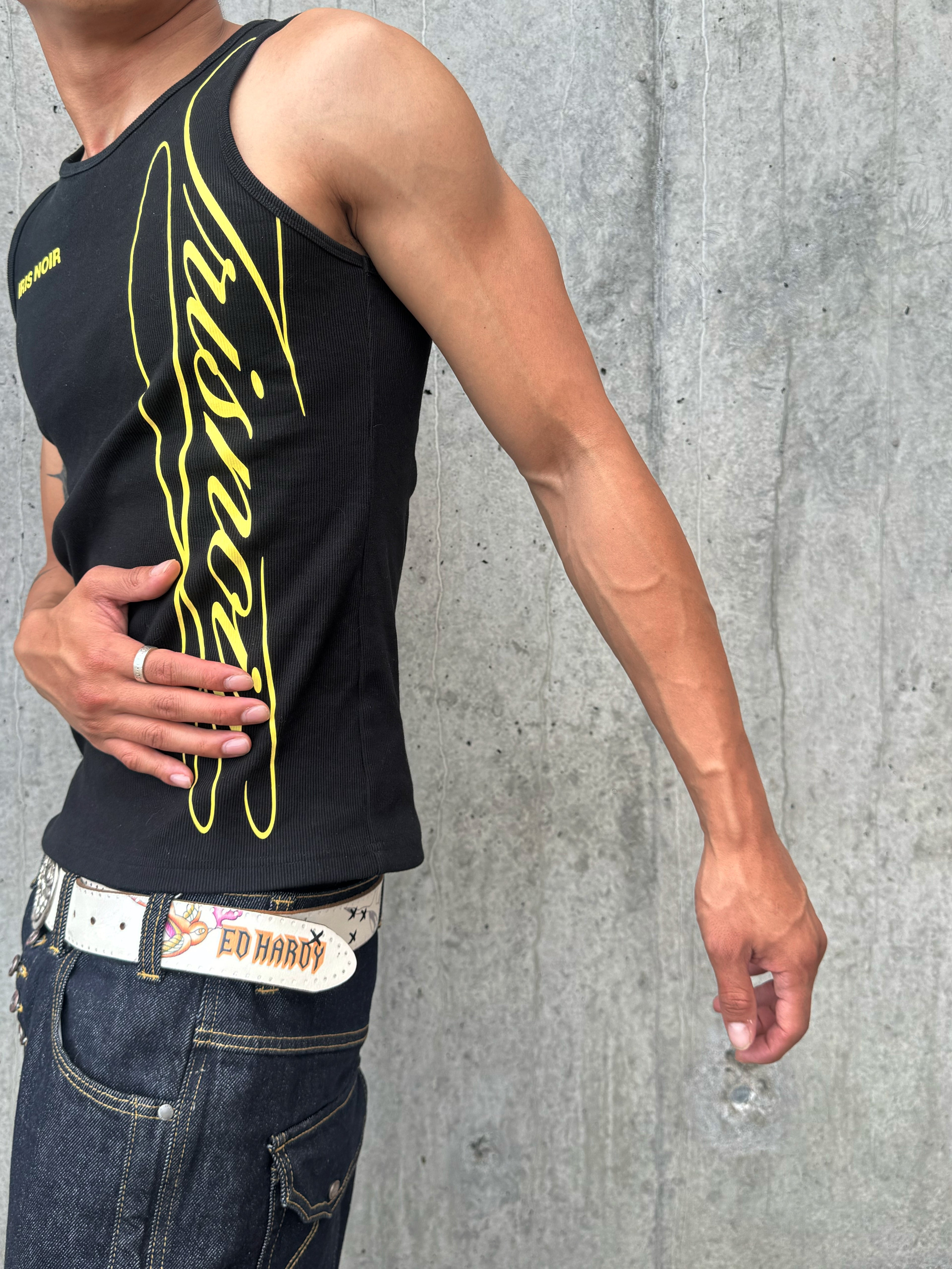 Iris Ligne Script Tank-Top Black