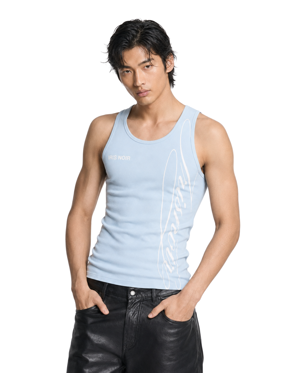 Iris Ligne Script Tank-Top Blue